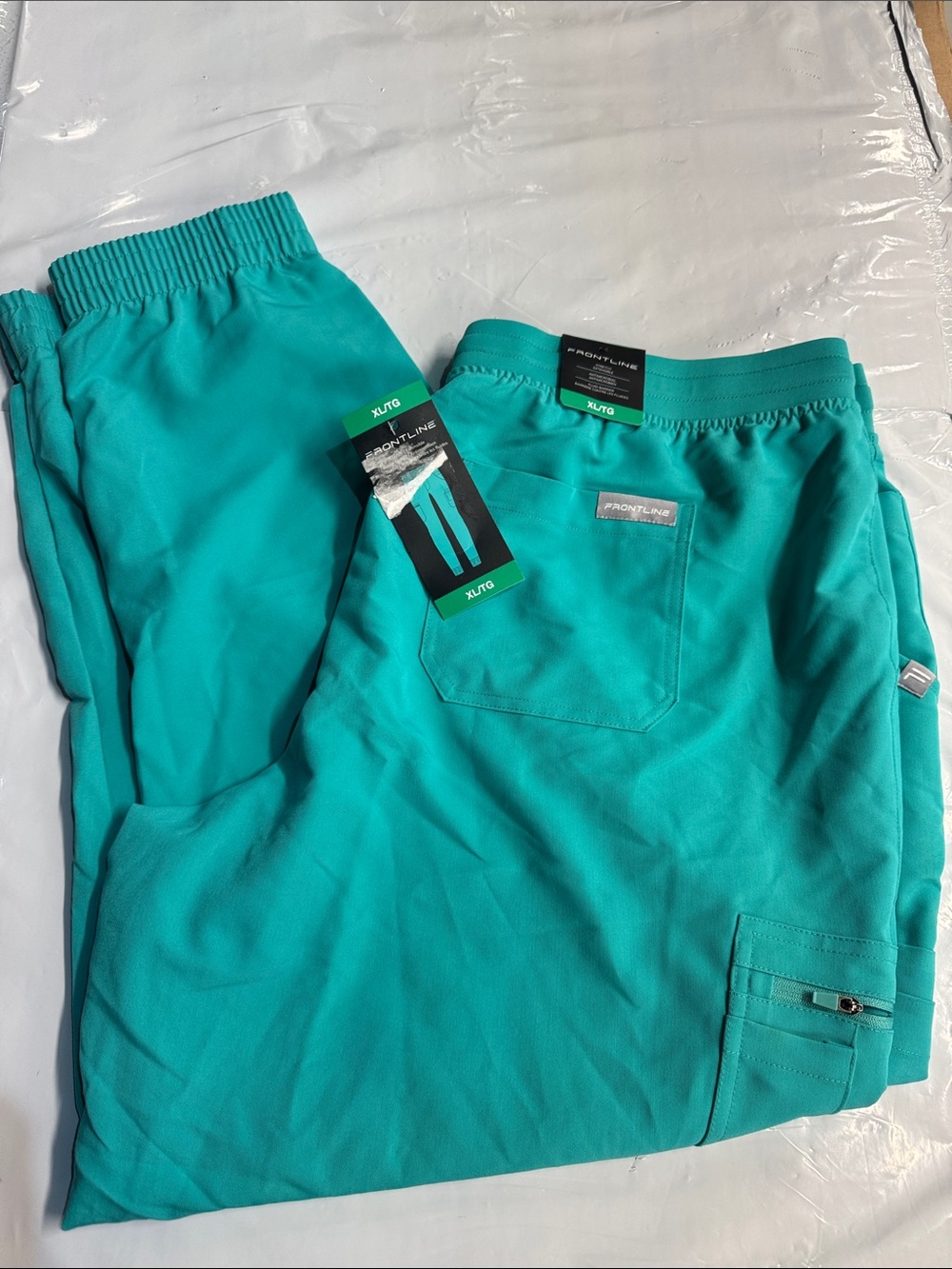 Frontline Teal Women's Cargo Jogger Pants - Comfortable Utility Track Pants